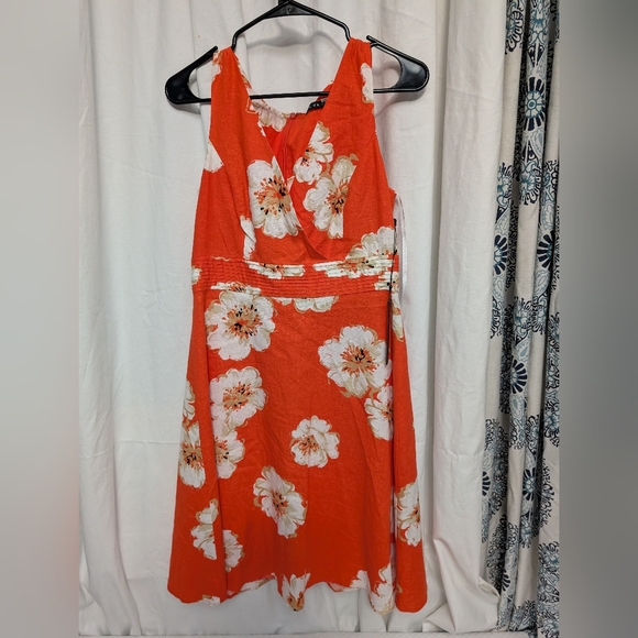 Ivanka Trump Dresses & Skirts - Floral Orange Sleeveless Dress